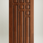 Wooden doors with rustic finish