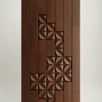 Wooden doors with rustic finish