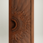 Wooden doors with rustic finish