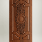 Wooden doors with rustic finish