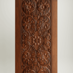 Wooden doors with rustic finish