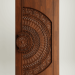 Wooden doors with rustic finish