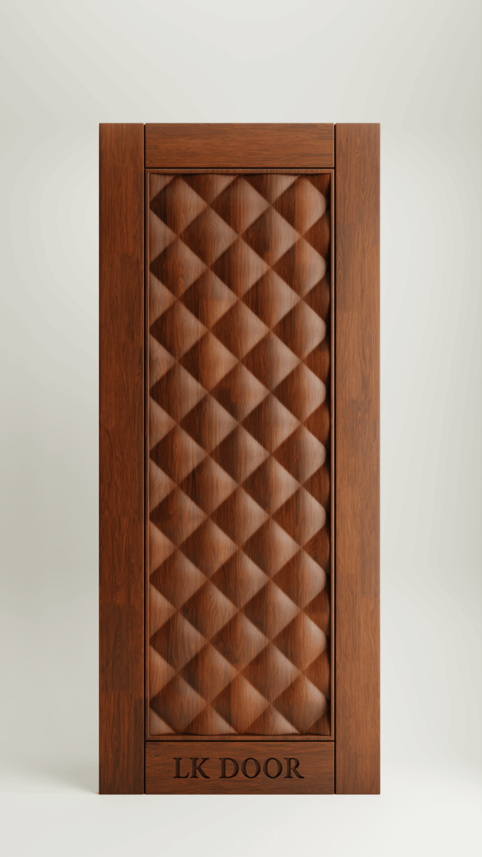 Wooden doors with rustic finish