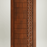 Wooden doors design with rustic finish