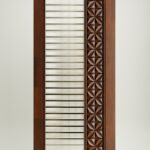 Mesh Wooden doors design with rustic finish