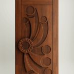 Wooden doors with minimalist design for modern house