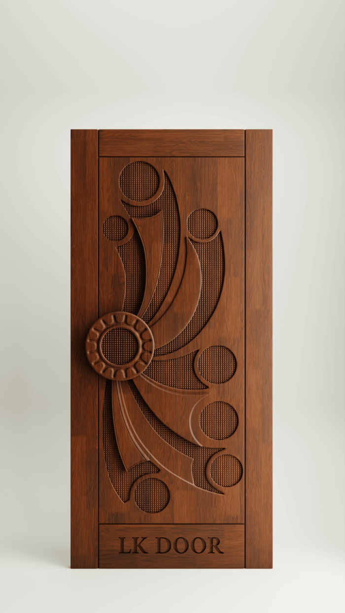 Wooden doors with minimalist design for modern house