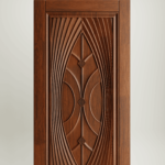 Wooden doors with minimalist design for modern house