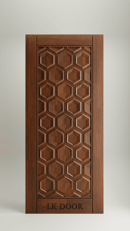 Wooden doors with minimalist design for modern house
