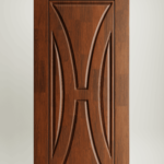 Wooden doors with minimalist design for modern house