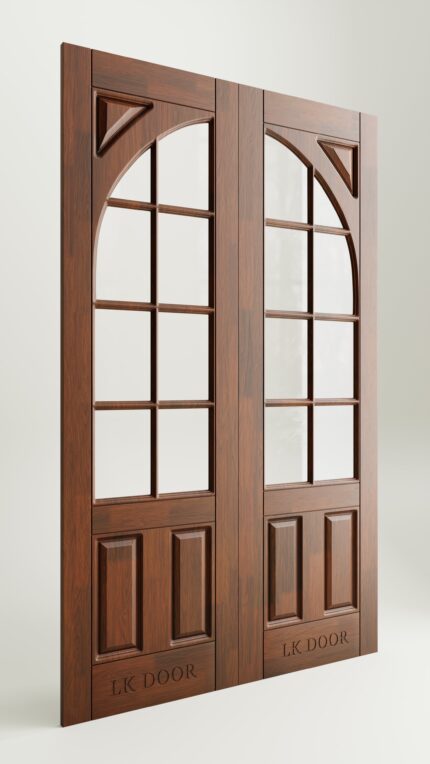Glass Wooden door designs for homes