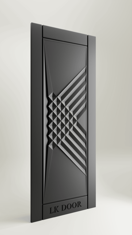 Wooden doors with rustic finish