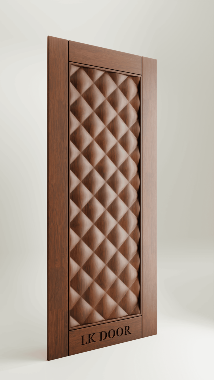Wooden doors with rustic finish
