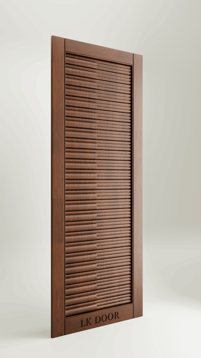 Wooden doors with minimalist design for modern house