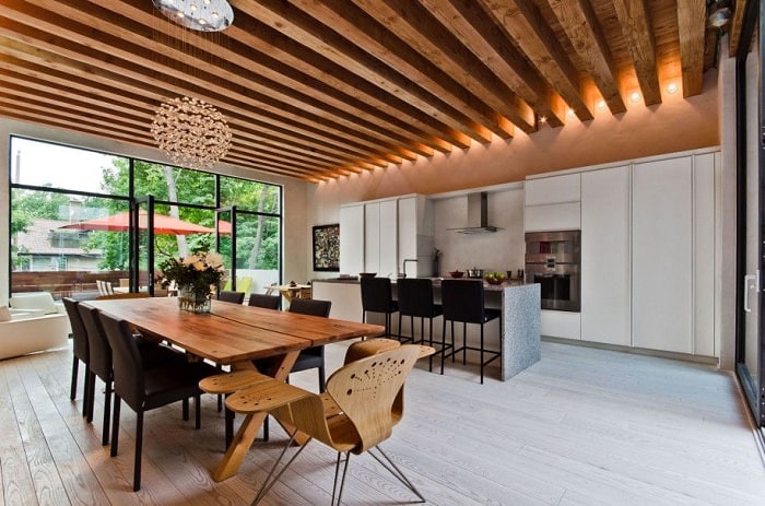 Modern wooden ceiling design