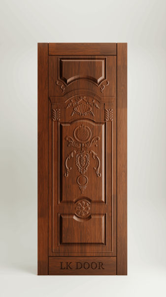 Wooden doors with rustic finish