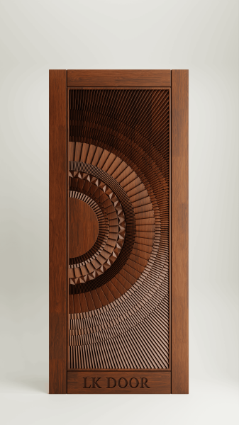 Wooden doors with minimalist design for modern house