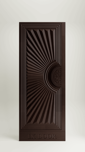 Wooden doors with minimalist design for modern house