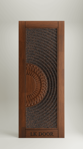 Wooden doors with minimalist design for modern house