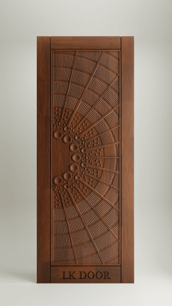 Wooden doors with minimalist design for modern house