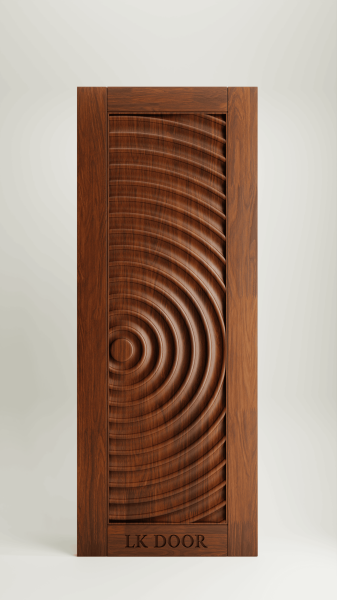 Wooden doors with minimalist design for modern house